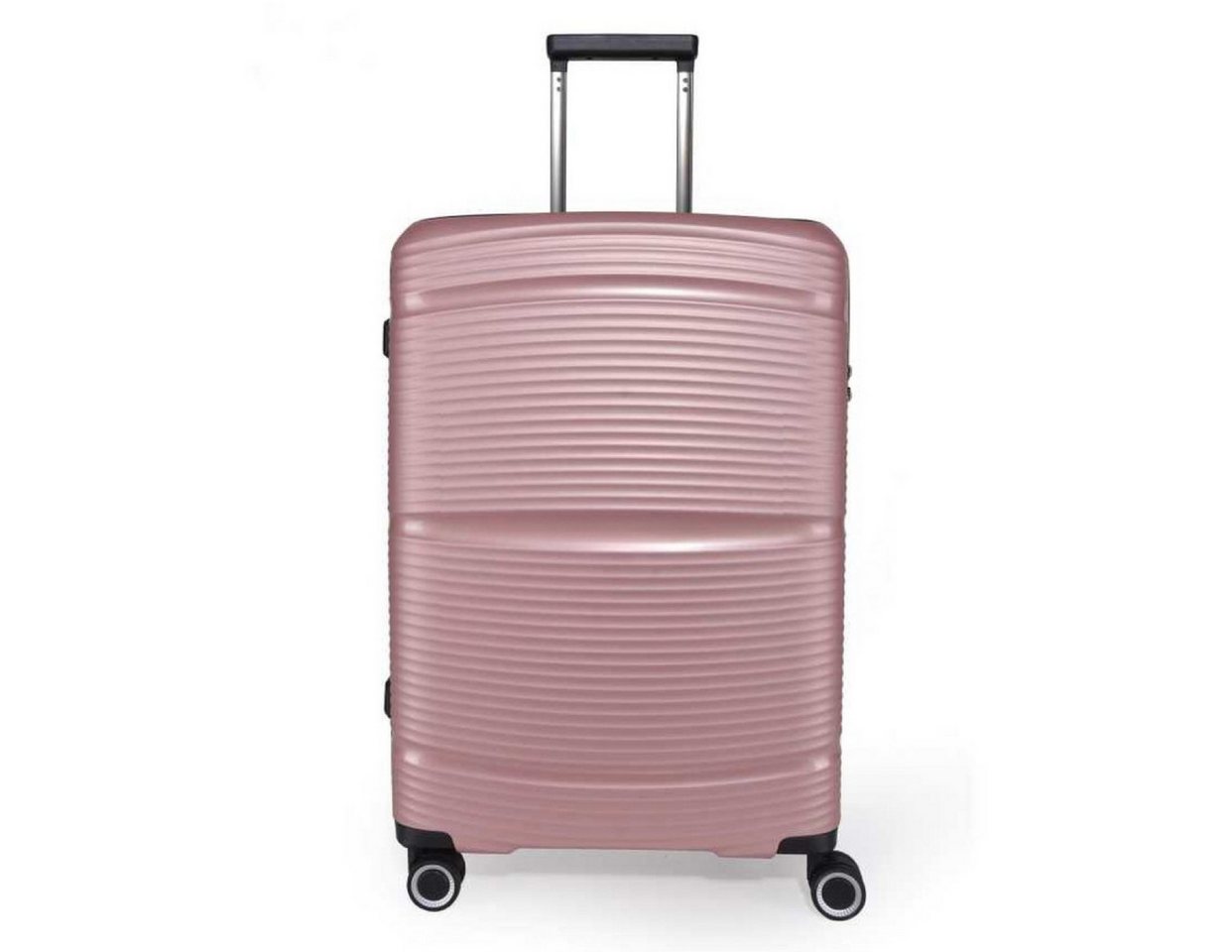 Super Solu Hartschalen-Trolley Handgepäck 20Zoll /55cm aus Polypropylen, leichter Hartschalenkoffer, 4 Rollen, 360° Doppelrollen, Rosa, TSA-Zahlenschloss, Reisekoffer von Super Solu