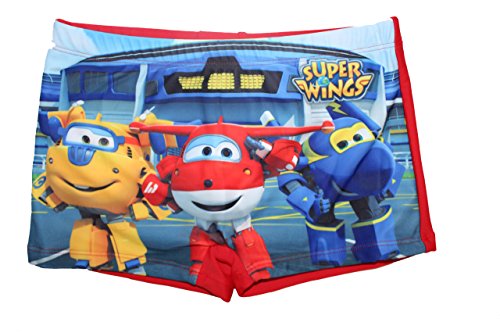 Super Wings Jungen Badeshort Badehose (116, Rot) von Super Wings