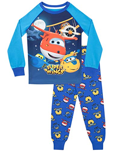 Super Wings Jungen Jett und Donnie Schlafanzug Slim Fit Mehrfarbig 86 von Super Wings