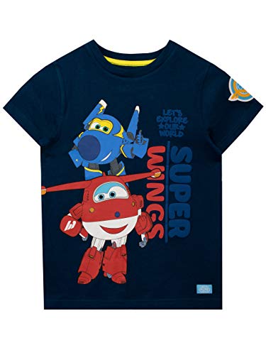 Super Wings Jungen Jett und Jerome T-Shirt Blau 86 von Super Wings