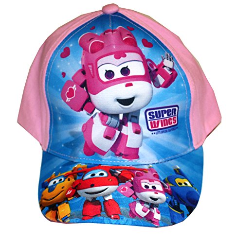 Super Wings Mädchen Cap Kappe Schirmmütze (54, Rosa) von Super Wings