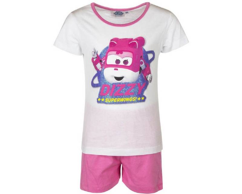 Super Wings Pyjama aus Baumwolle kurzer Schlafanzug Shortama für Mädchen von Super Wings