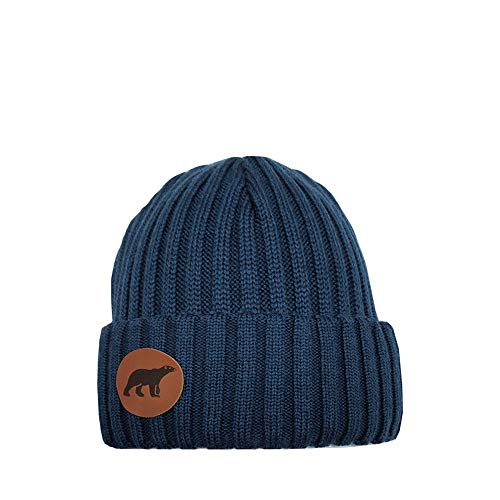 Björn Super Yellow Mütze mit Reverskrempe, Merinowolle, Blau Gr. Einheitsgröße, blau von Super Yellow