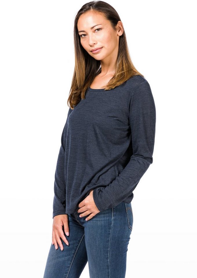 SUPER.NATURAL Langarmshirt Womens Essential Scoop LS 175 von SUPER.NATURAL