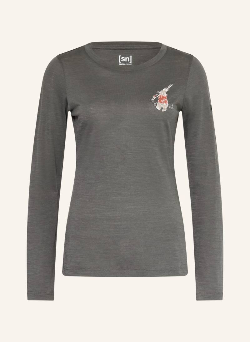 Super.Natural Funktionsshirt Lil Ski Bunny Mit Merinowolle grau von Super.Natural