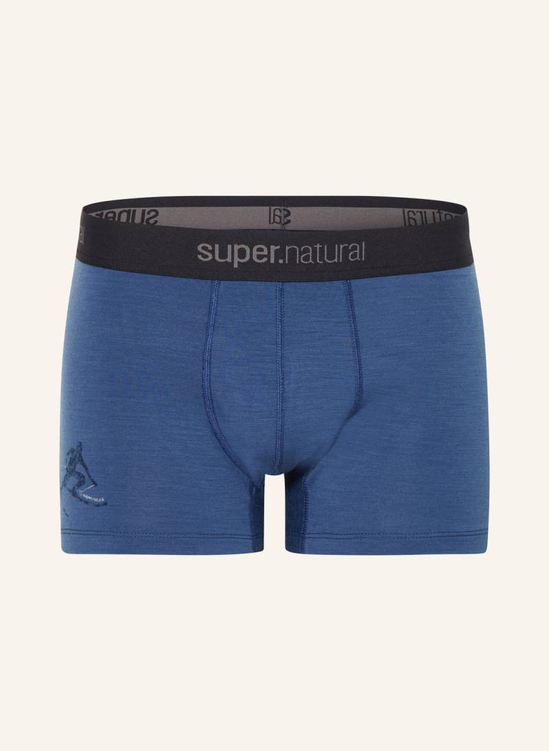 Super.Natural Funktionswäsche-Boxershorts tundra175 Toni Mit Merinowolle blau von Super.Natural