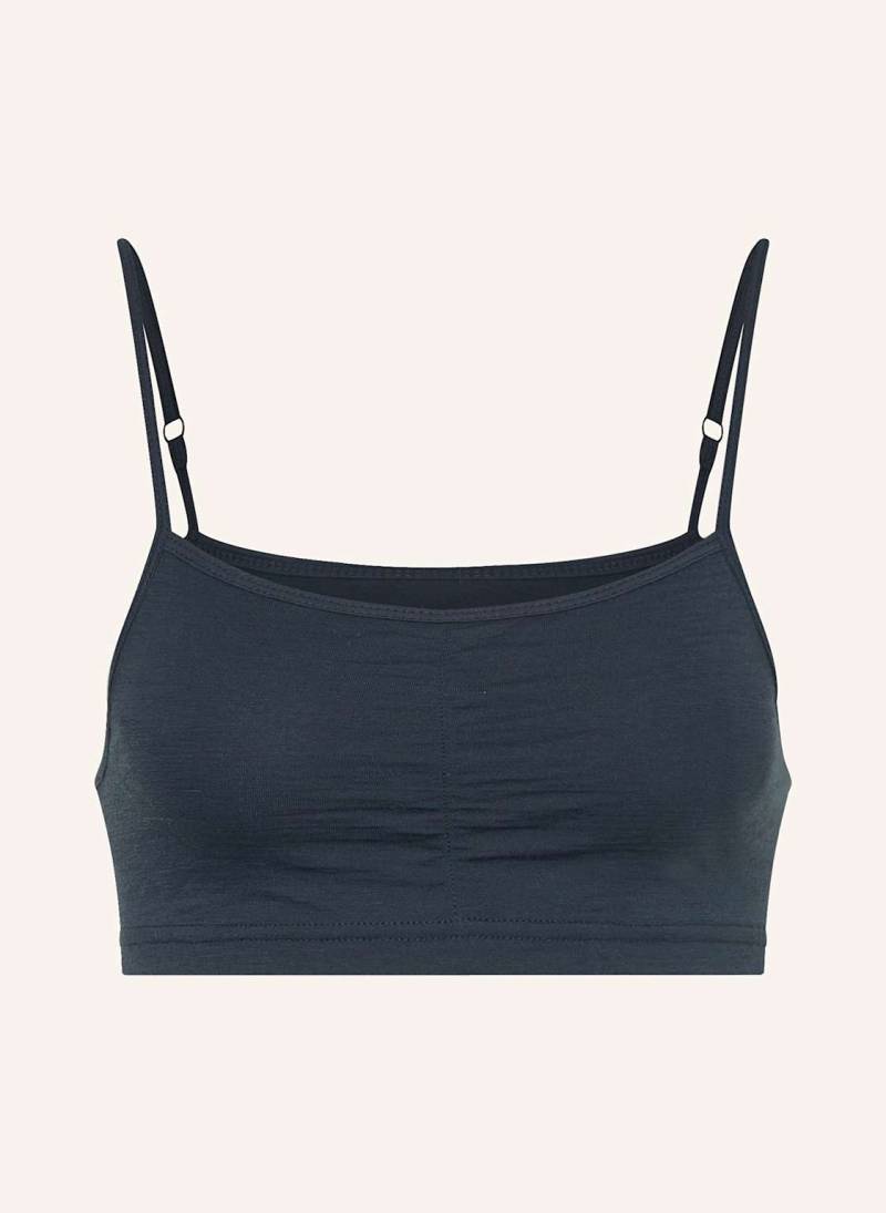 Super.Natural Funktionswäsche-Bustier Cosy Bra Mit Merinowolle blau von Super.Natural