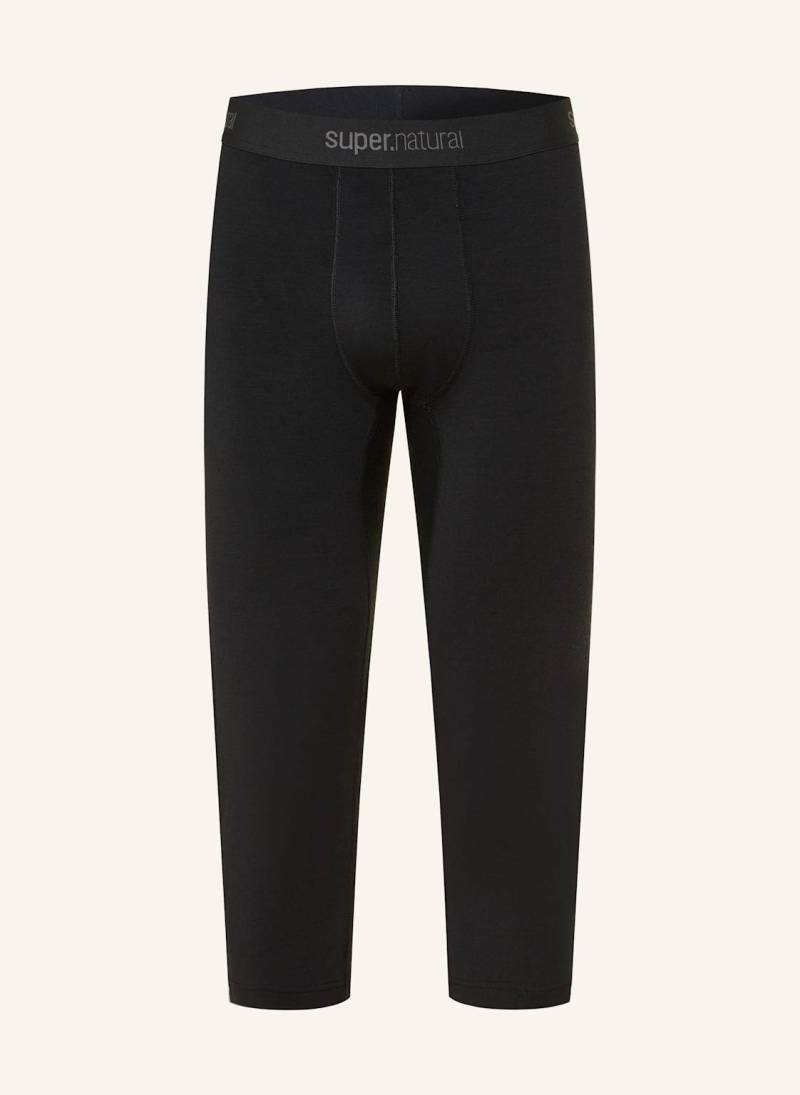 Super.Natural Funktionswäsche-Hose arctic230 Mit Verkürzter Beinlänge Und Merinowolle schwarz von Super.Natural