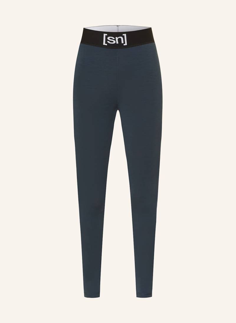 Super.Natural Funktionswäsche-Hose tundra175 Mit Merinowolle blau von Super.Natural