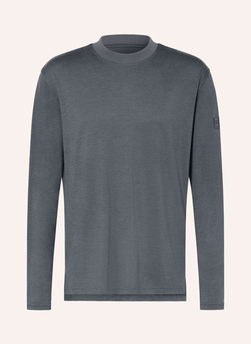 Super.Natural Longsleeve Casual Mit Merinowolle blau von Super.Natural