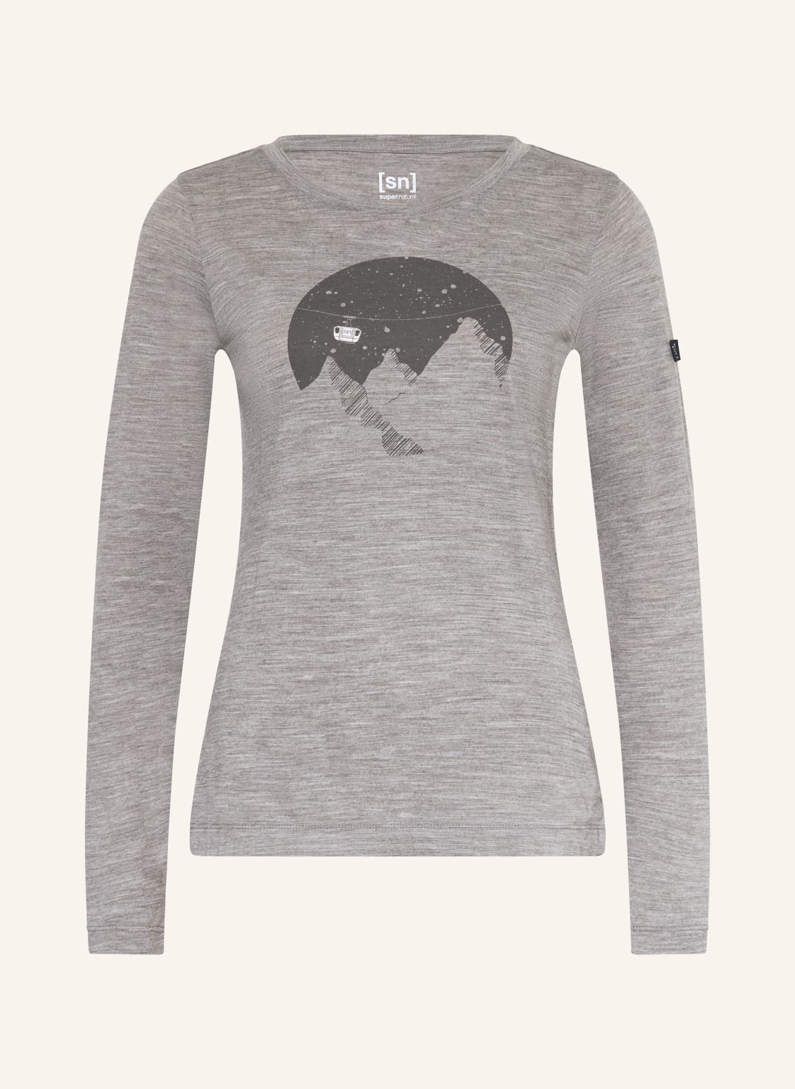 Super.Natural Longsleeve Gondola Mit Merinowolle grau von Super.Natural