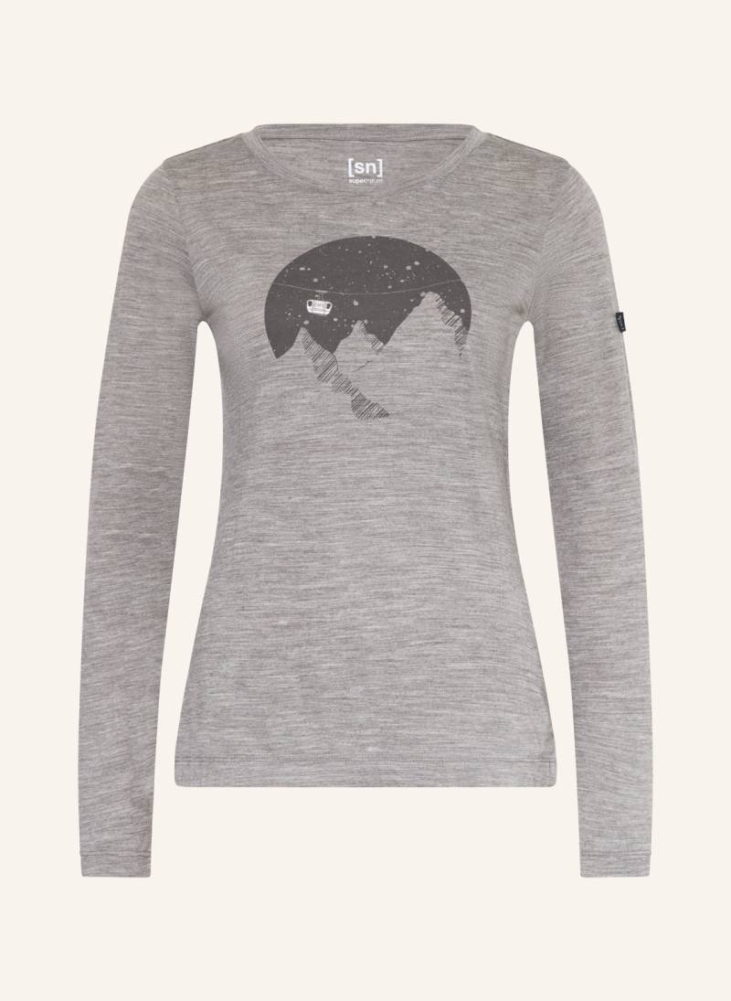 Super.Natural Longsleeve Gondola Mit Merinowolle grau von Super.Natural