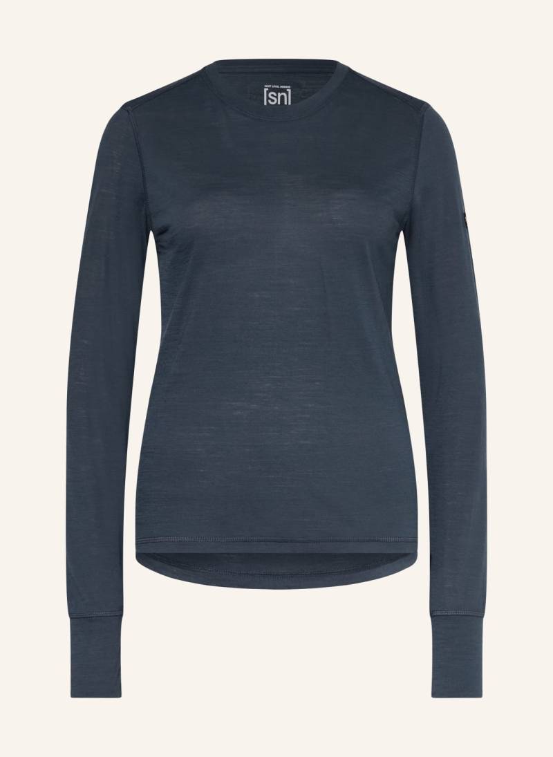 Super.Natural Longsleeve Sierra Mit Merinowolle blau von Super.Natural