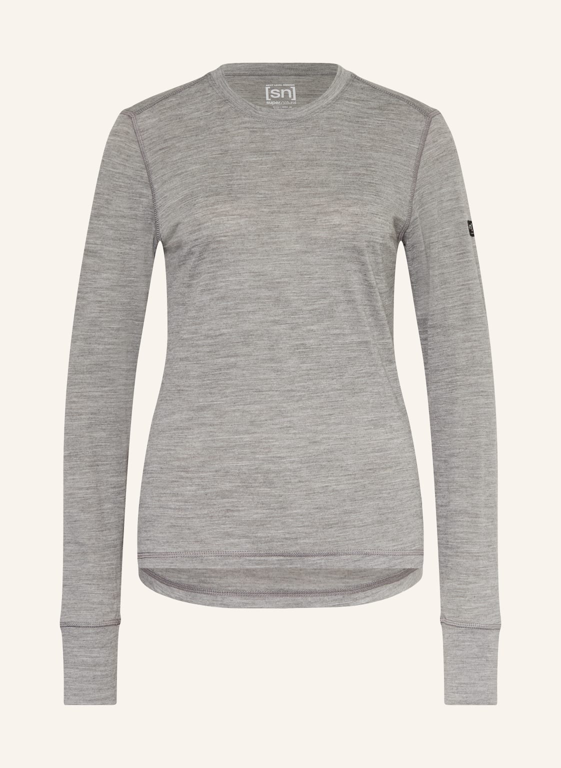 Super.Natural Longsleeve Sierra Mit Merinowolle grau von Super.Natural
