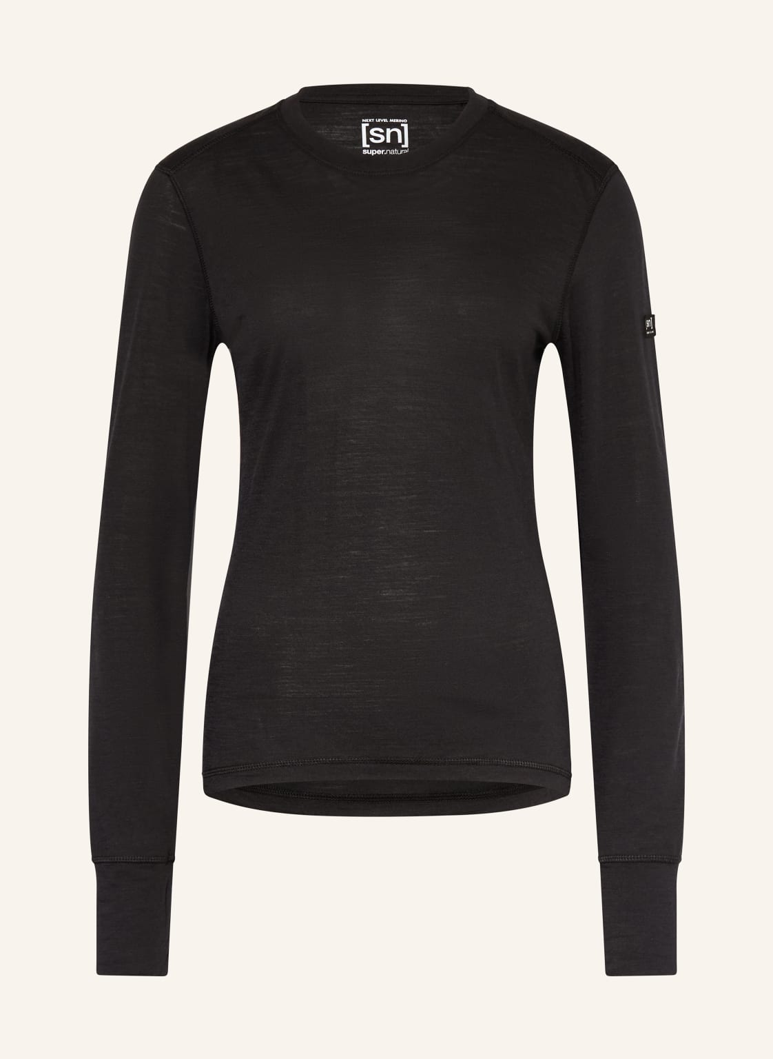 Super.Natural Longsleeve Sierra Mit Merinowolle schwarz von Super.Natural