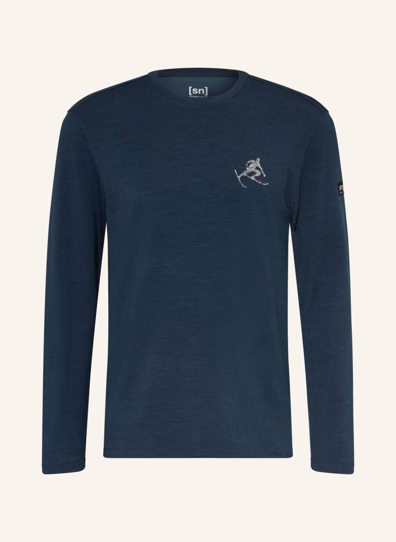 Super.Natural Longsleeve Toni Brush blau von Super.Natural