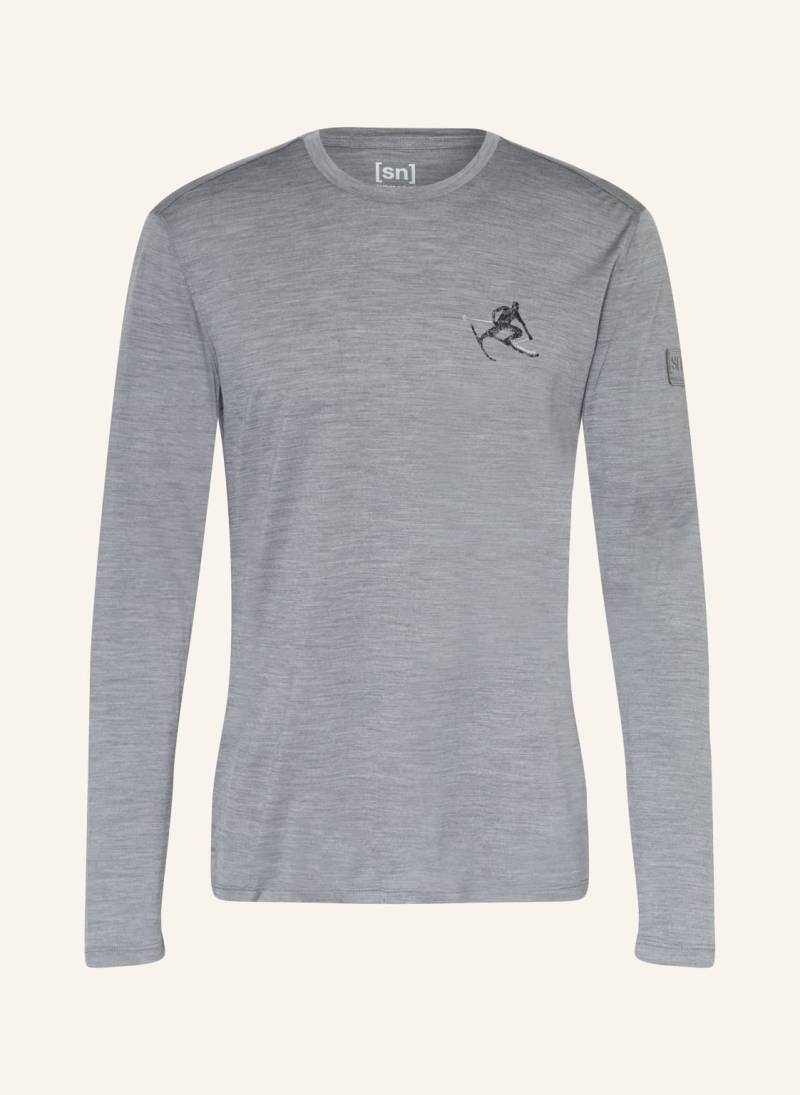 Super.Natural Longsleeve Toni Mit Merinowolle grau von Super.Natural