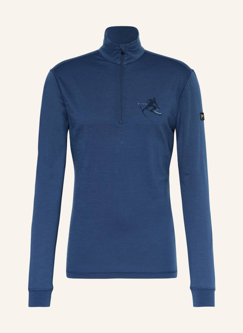 Super.Natural Midlayer tundra175 Toni Mit Merinowolle blau von Super.Natural