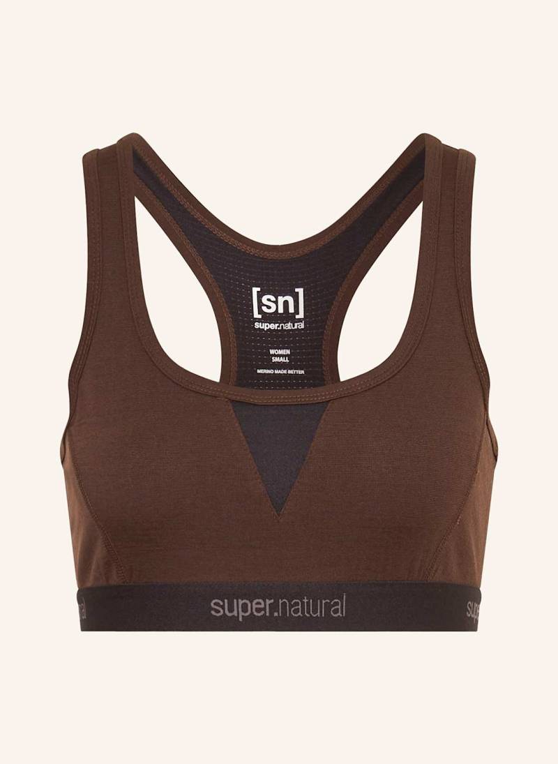 Super.Natural Sport-Bh tundra220 Semplice Mit Merinowolle braun von Super.Natural