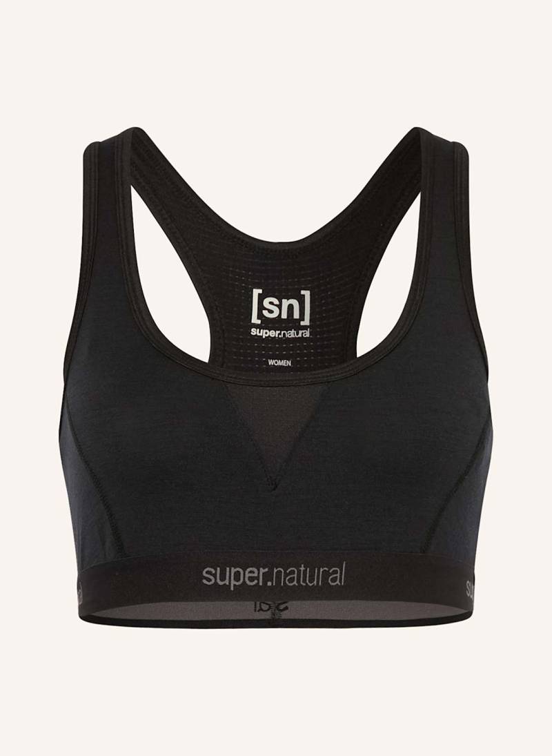 Super.Natural Sport-Bh tundra220 Semplice Mit Merinowolle schwarz von Super.Natural