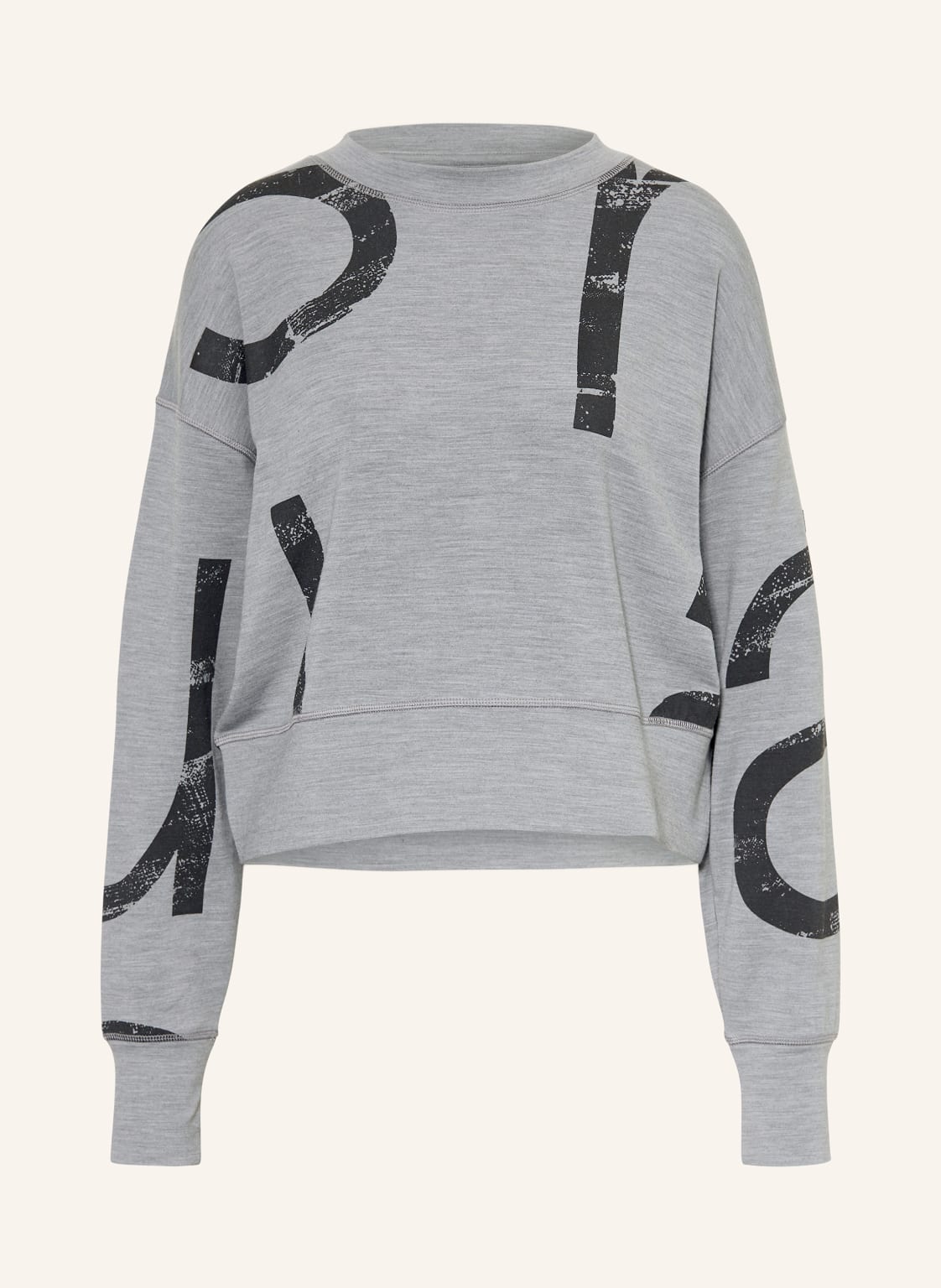 Super.Natural Sweatshirt Capital Logo Krissini Mit Merinowolle grau von Super.Natural