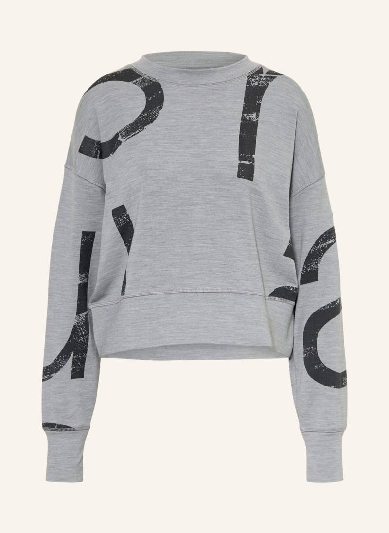 Super.Natural Sweatshirt Capital Logo Krissini Mit Merinowolle grau von Super.Natural