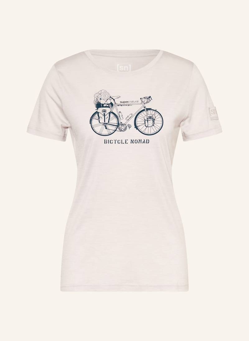 Super.Natural T-Shirt Bicycle Wander Bio Mit Merinowolle weiss von Super.Natural
