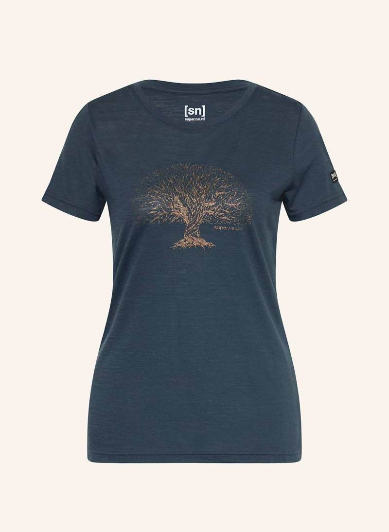 Super.Natural T-Shirt Tree Of Knowledge Mit Merinowolle blau Super.Natural T-Shirt Tree Of Knowledge Mit Merinowolle blau von Super.Natural