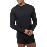 super.natural Herren Longsleeve schwarz Merinowool von Super.Natural