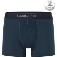super.natural Herren Trunks blau Schurwollmix unifarben von Super.Natural