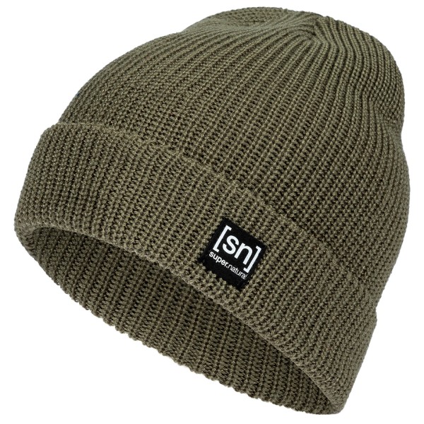 super.natural - Merino Basic Beanie - Mütze Gr One Size oliv von Super.Natural