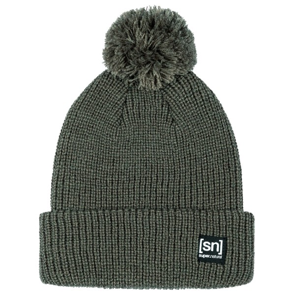 super.natural - Pom Beanie - Mütze Gr One Size oliv von Super.Natural