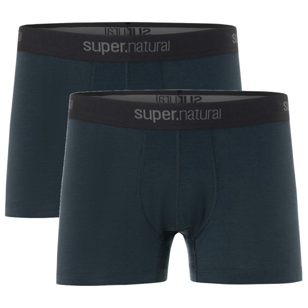 super.natural - Tundra 175 Boxer 2 Pack - Unterhose Gr M blau von Super.Natural