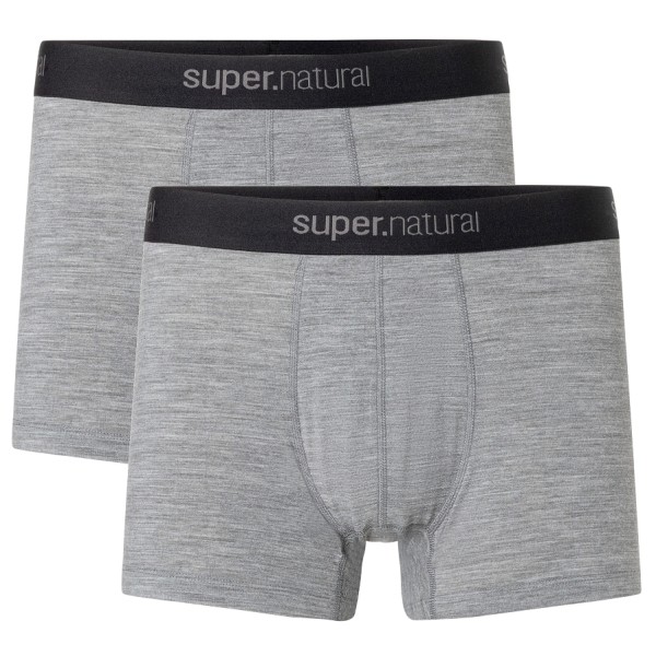 super.natural - Tundra 175 Boxer 2 Pack - Unterhose Gr M grau von Super.Natural
