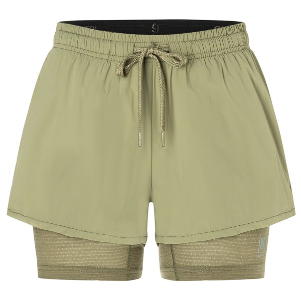 super.natural - Women's Double Layer Shorts - Shorts Gr XS oliv von Super.Natural