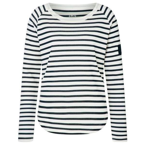 super.natural - Women's Everyday Stripe Bio Crew - Merinopullover Gr 36 - S weiß/grau von Super.Natural