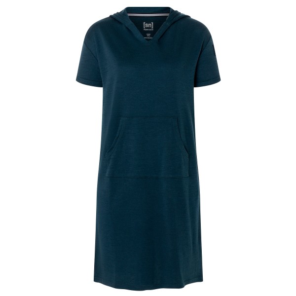 super.natural - Women's Hooded Bio Dress - Kleid Gr 36 - S blau von Super.Natural