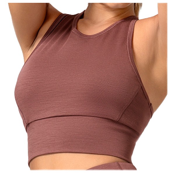 super.natural - Women's Liquid Flow Top - Sport-BH Gr 34 - XS;36 - S;38 - M;40 - L;42 - XL braun;grau;grün;schwarz von Super.Natural