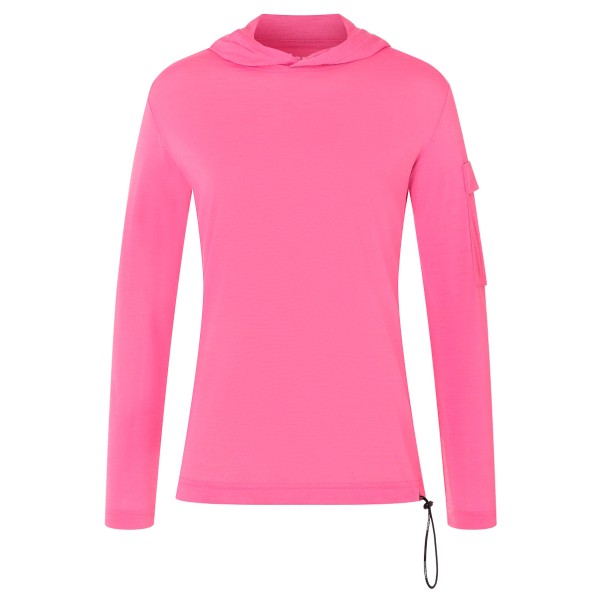 super.natural - Women's Relax Light Pocket Hoodie - Merinohoodie Gr M rosa von Super.Natural
