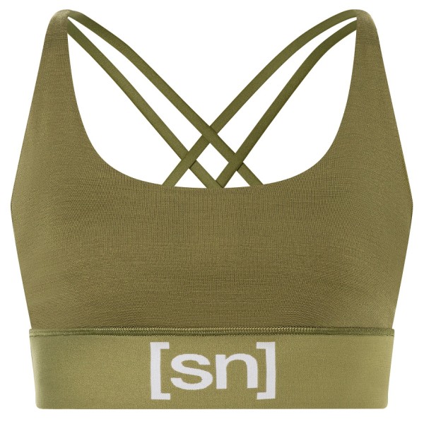 super.natural - Women's Super Top - Sport-BH Gr 34 - XS oliv von Super.Natural