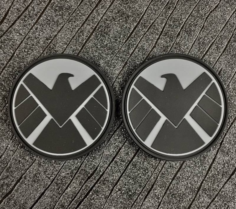 Shield 3D Pvc Aufnäher Linkes & Rechtes Paar | 75 Mm von Super6props