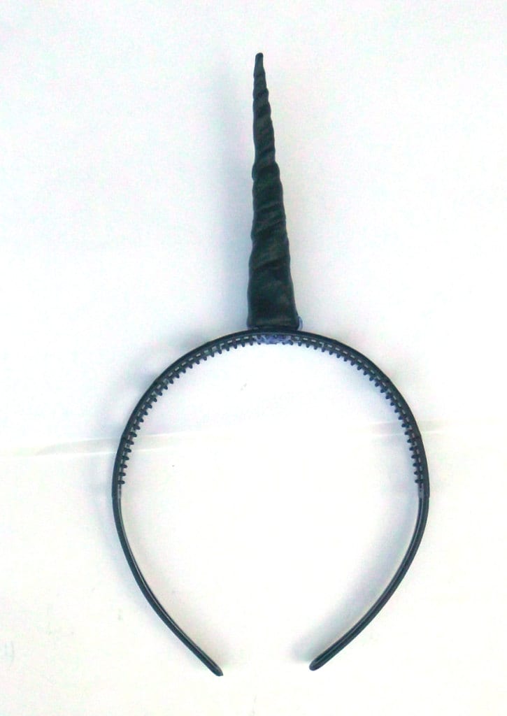 Schwarzes Einhorn Horn Stirnband Polymer Clay Kostüm Cosplay von SuperAwwwsome