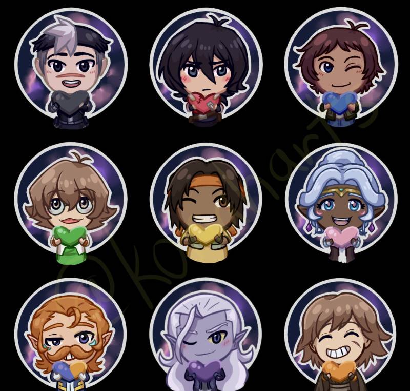 Voltron 3cm Buttons Voltron 3cm Buttons von SuperCryStudios