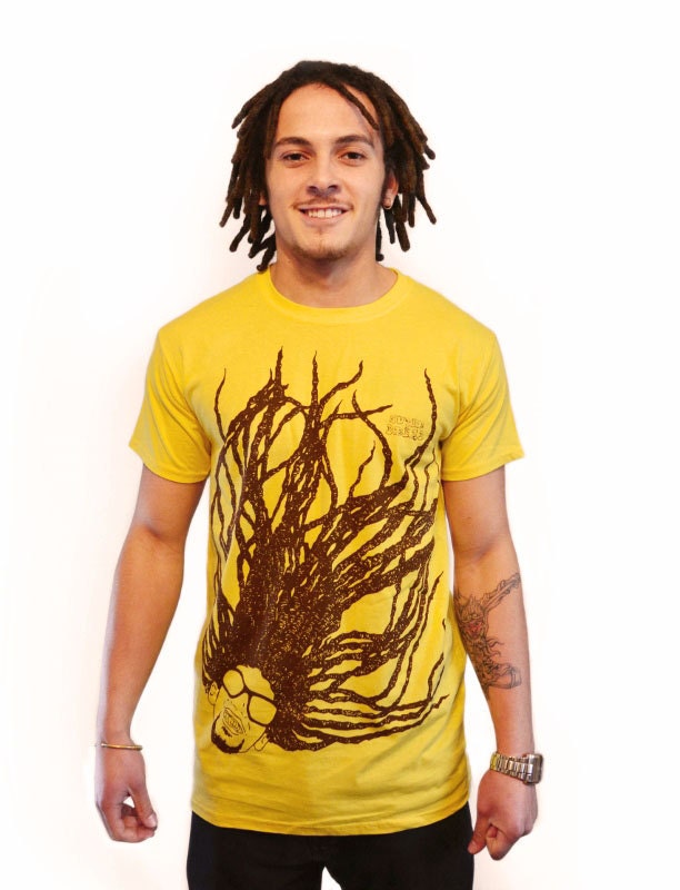 Super Dread Natty Dreadlocks T-Shirt - Gelb von SuperDreadShop