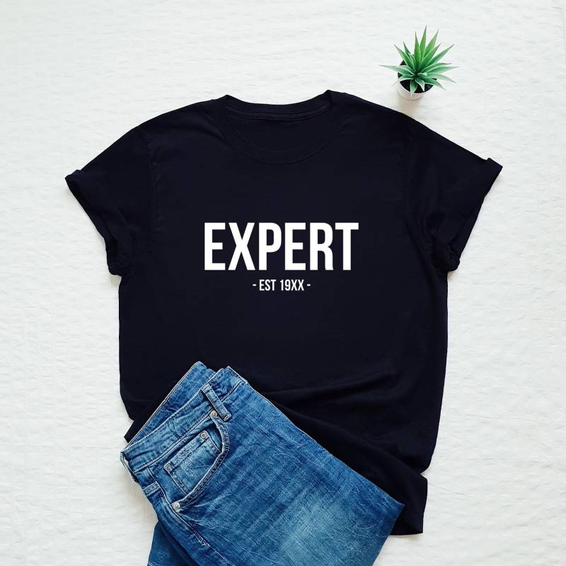 Benutzerdefinierte Shirt, Expert Est | Add Your Date T-Shirt, Maßgeschneiderte Geschenk-T-Shirt von SuperPrintShop