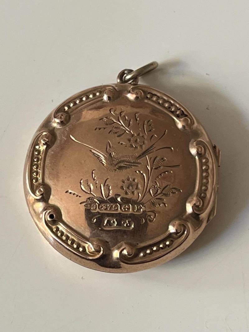 Süsses Vintage Medaillon, Kettenanhänger Für Fotos, Ca. 1910, Roségold von SuperVintageBerlin