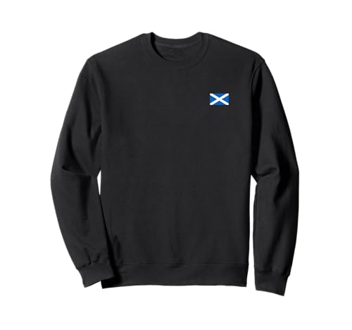 Schottland-T-Shirt für Damen und Herren, Linke Brust, Saltire, Schottische Flagge Sweatshirt von Superdazzle United Kingdom