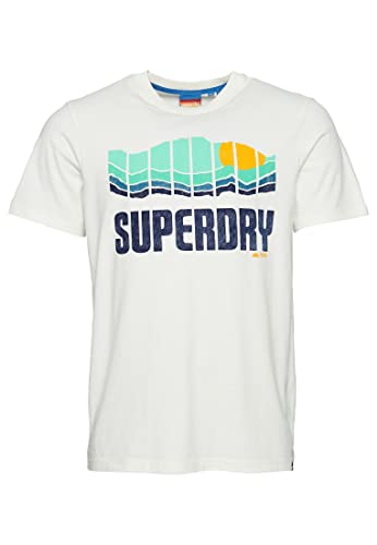 Superdry Herren Vintage Great Outdoors T-Shirt Naturweiß Meliert XL von Superdry