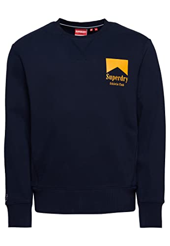 Superdry Herren Code Athletic Club Sweatshirt mit Rundhalsausschnitt Kräftiges Marineblau L von Superdry