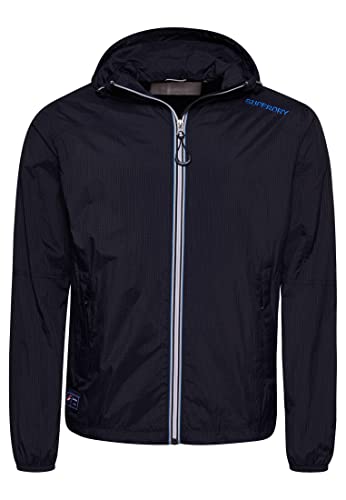 SUPERDRY Herren Leichte Code Jacke Finster Marineblau Raster XXL von Superdry